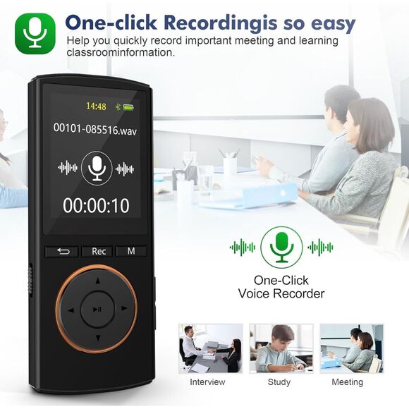 MP3 Player, Safuciiv 32GB MP3 Player with Bluetooth 5.2 HiFi Audio Quality - Picture 5 of 7